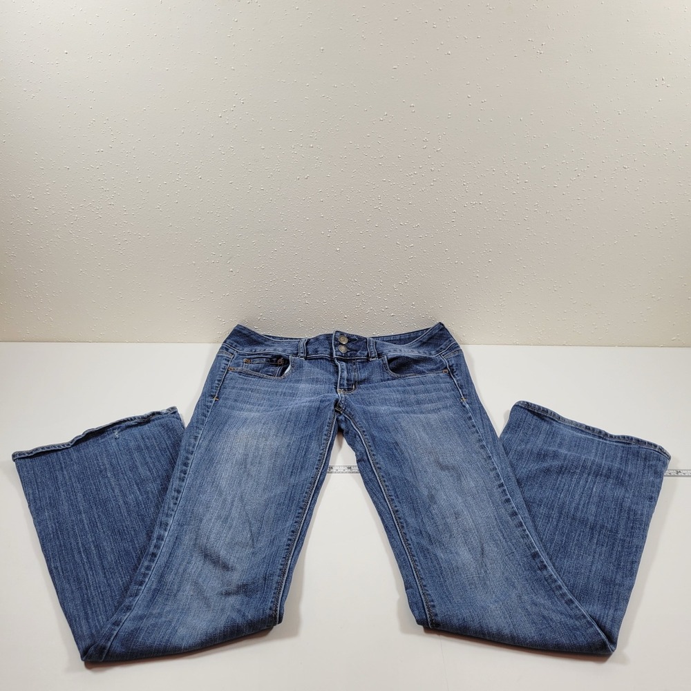 American Eagle Artist Jeans Womens 6 Long Blue Super Stretch Flare Denim
